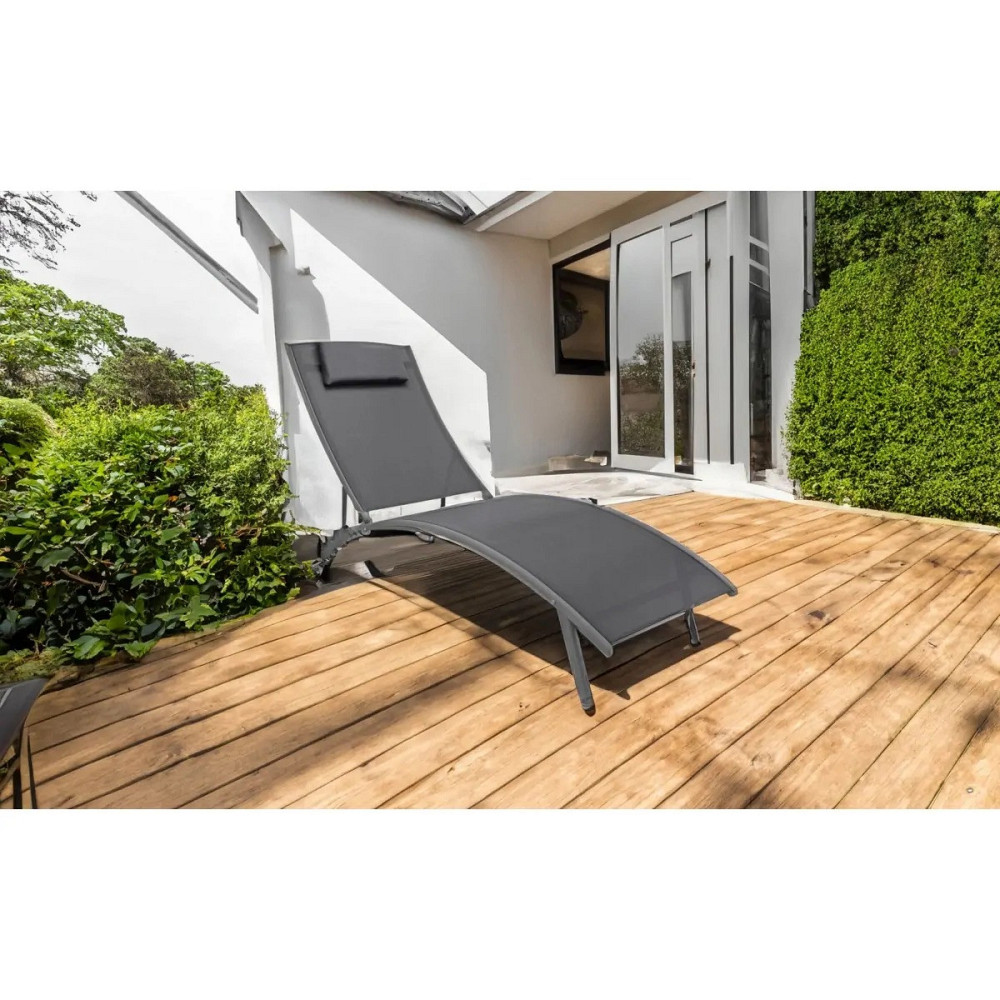 Садовий шезлонг лежак для відпочинку Just Garden Bali Сірий Київ - фото 4