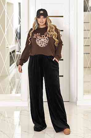 Трикотажний світшот жіночий "Sticker" | Норма і батал Київ