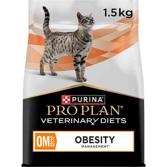 Сухий дієтичний корм PRO PLAN VETERINARY DIETS OM Obesity Management St/Ox для дорослих котів для зниження надмірної маси тіла, з куркою, 1.5 кг Київ