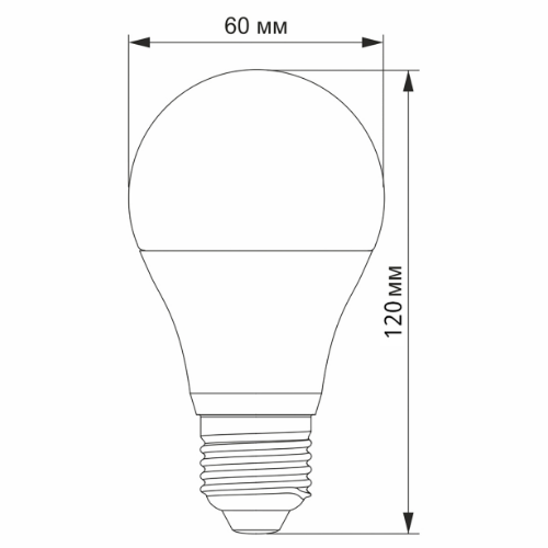 Лампа A60h 6,2W E27 4100К LED Videx Житомир