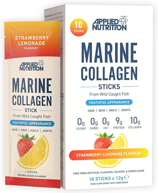 Морський колаген Applied Nutrition Marine Collagen Stick Pack 10 x 12 г, Strawberry Луцьк - фото 1