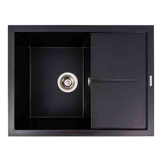 VALESO Комплект: Мийка гранітна 6550 CRIPTA VALESO + Змішувач Q411MB + Сифон (Чорний) Киев