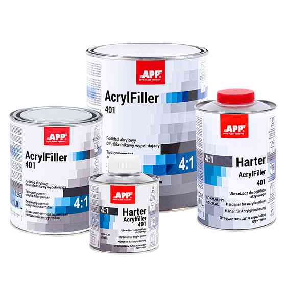 Грунт акриловий 4:1 "AcrylFiller 401" сірий 1л+0,25л затв. APP, 020416 Вінниця
