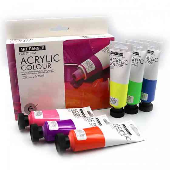 Набір акрилових фарб 6 кол/75 мл "Josef Otten""Art ranger" НЕОН, 32KRFEA0675-N, шт Київ