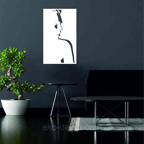 Декоративное настенное Панно «Девушка» Декор на стену 90*54 см, Белый Киев
