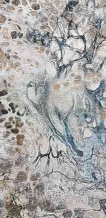 Шпалери вінілові на флізеліні AdaWall Roka 1.06х10 абстракція під камінь чорні сірі сріблясті 3д 23101-5 Київ