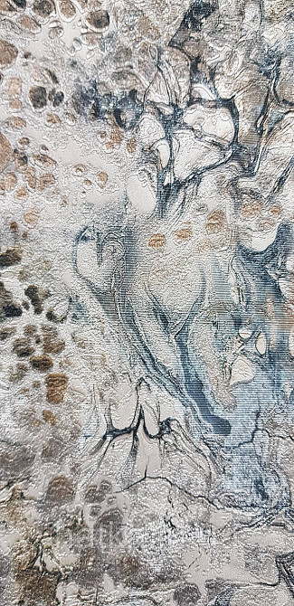 Шпалери вінілові на флізеліні AdaWall Roka 1.06х10 абстракція під камінь чорні сірі сріблясті 3д 23101-5 Київ - фото 3