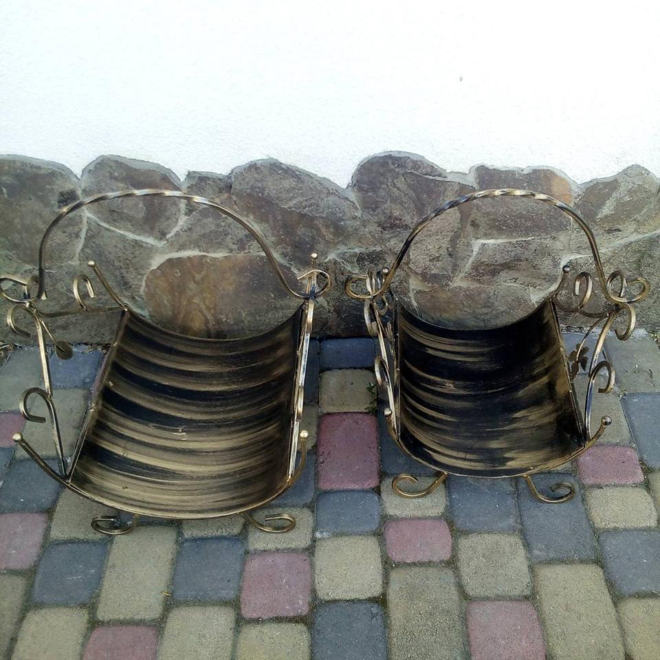 Дровниця кована для каміну велика K-006 Київ - фото 1