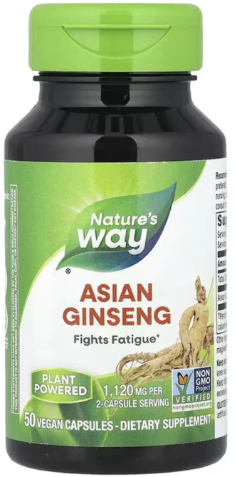 Женьшень для енергії та витривалості Nature's Way Asian Ginseng 50 капс Київ - фото 1