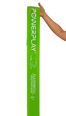Стрічка-еспандер для фітнесу та реабілітації PowerPlay 4112 0.5мм MediBand Medium Зелена (9кг) Кам'янське - фото 2