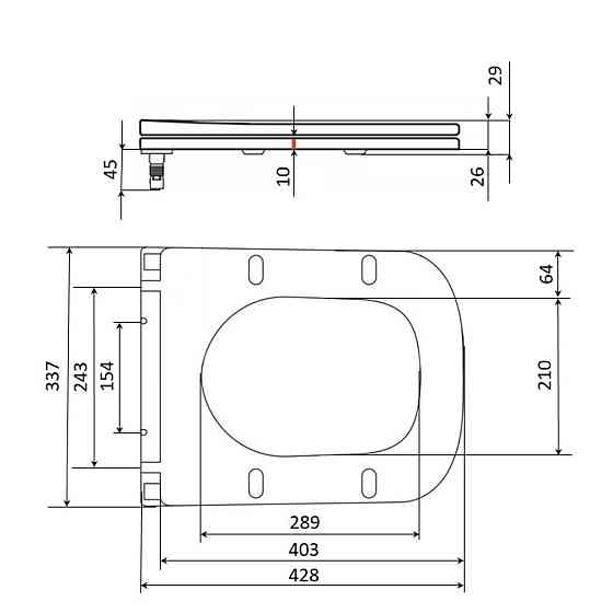 Сидіння для унітаза Qtap (Stork, Aquarius 630) 420x336x22 мм, White, з мікроліфтом, Slim Duroplast, Quick Release QTSC179W49263 Київ