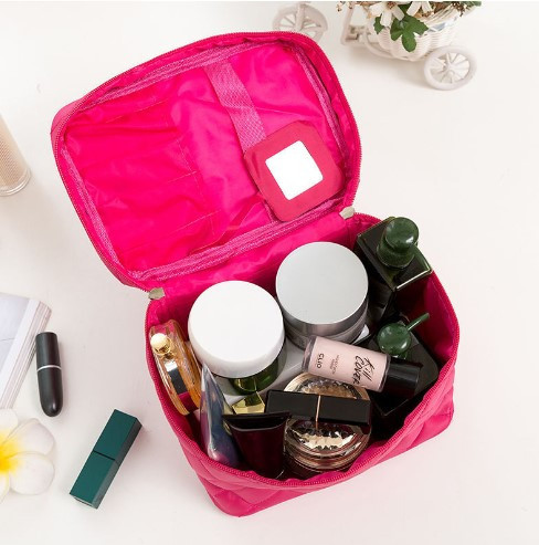 Косметичка женская вместительная 12 на 14 на 22 см розовый Киев - изображение 3