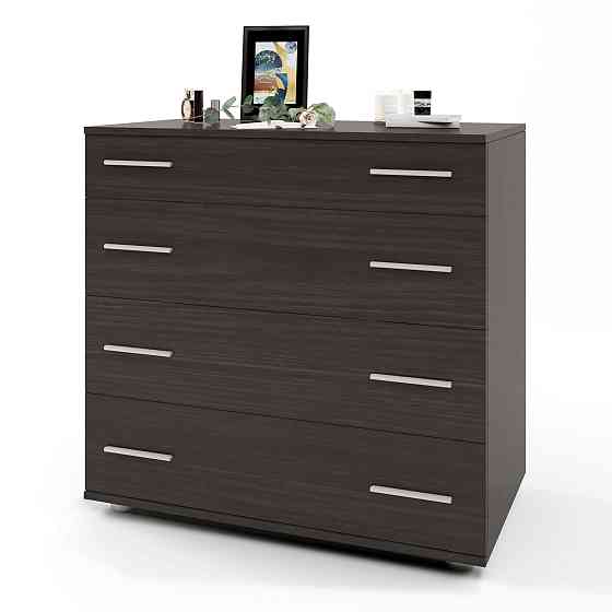 Маленький комод Эверест на 4 ящика К-1 80х45х73 венге темный (телескопы) (DTM-2444) Днепр