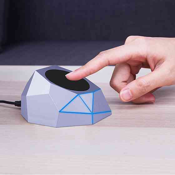 Бездротовий Зарядний Пристрій Xoopar -Geo Dock (Сріблястий З Синьою Led-Підсв) Дніпро