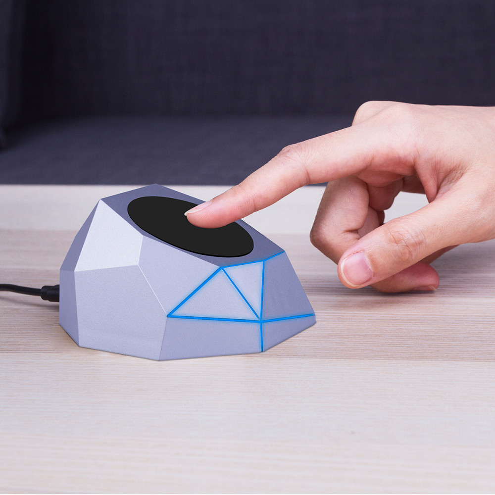 Бездротовий Зарядний Пристрій Xoopar -Geo Dock (Сріблястий З Синьою Led-Підсв) Дніпро - фото 4