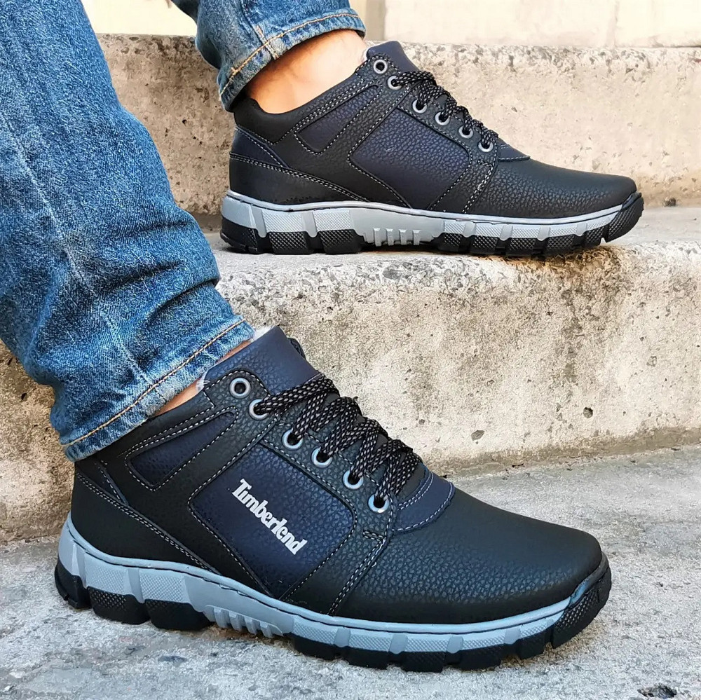 Ботинки Зимние Мужские Кроссовки на Меху Чёрные с Мехом (размеры: 40,41,42,43,45) Видео Обзор Днепр - изображение 7