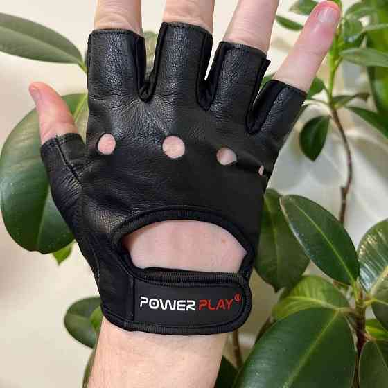Рукавички спортивні для фітнесу та тренувань у залі чорні PowerPlay 1572 розмір L Київ