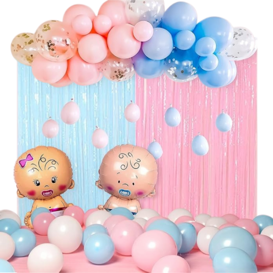 Набір латексних повітряних кульок «Хлопчик і Дівчинка» для дня народження Кам'янець-Подільський