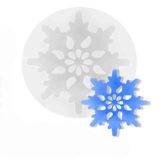 Молд новогодний Снежинка 4 см серый Киев