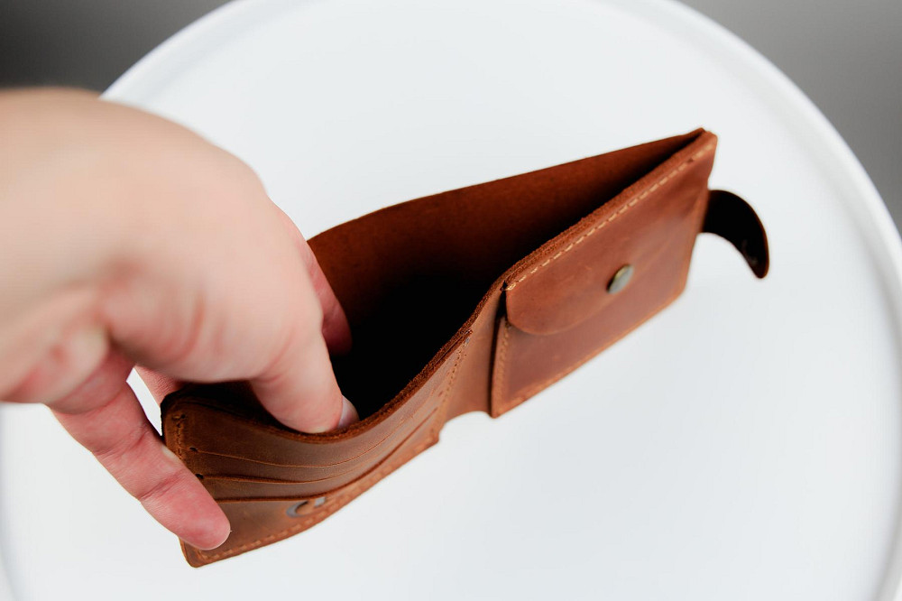 Класичний гаманець Skill із натуральної шкіри Crazy Horse SH117 (Світло-коричневий) Суми - фото 4