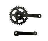 Звезда велосипедная (передняя) 32T (+2 шатуна L-127mm, под квадрат, черная) Мукачево