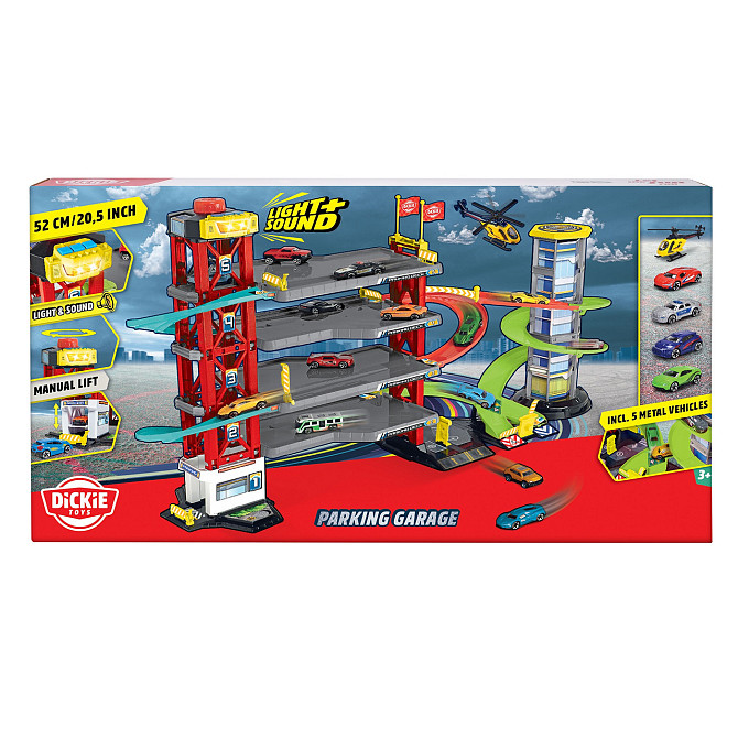 Дитячий ігровий набір Dickie Toys Паркінг 4 поверхи, ліфт, 4 авто та гелікоптер (3339000) Київ - фото 5