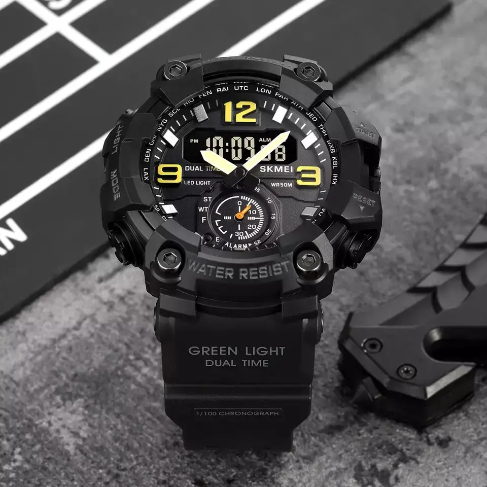 Мужские спортивные наручные часы Skmei 1965 (Черный) Винница - изображение 6