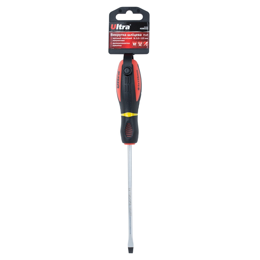 Отвертка шлицевая SL 5.0×125мм S2 Profi ULTRA (4000222) Ровно - изображение 5