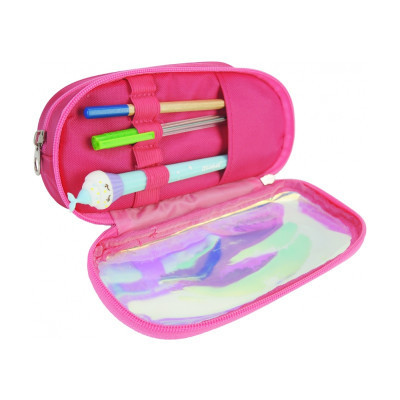 Пенал Cool For School 2 відділення неоновий з помпоном Блакитний (CF6618-blue) Вінниця - фото 2