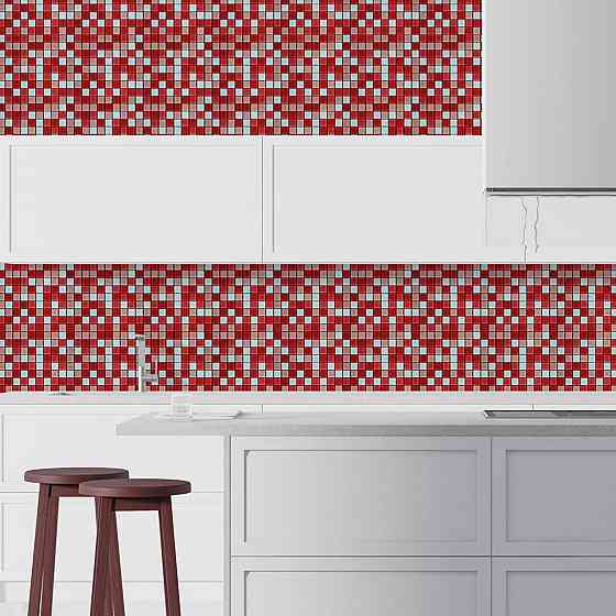 Мозаика из декоративного стекла 298х298х4,5мм Красная SW-00002367 Днепр