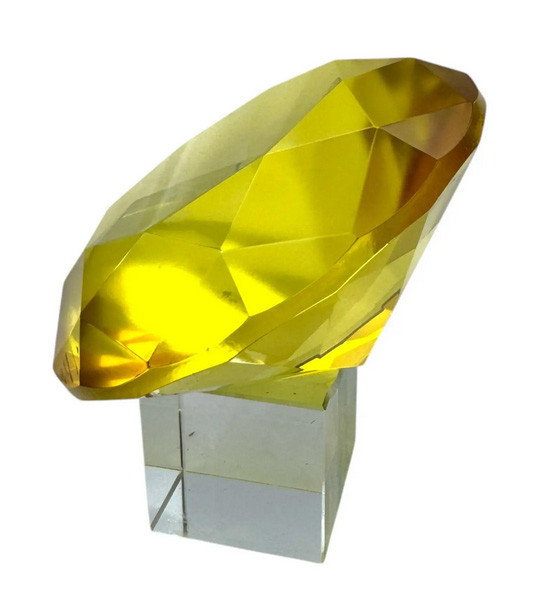 Кристалл желтный на подставке Киев - изображение 1