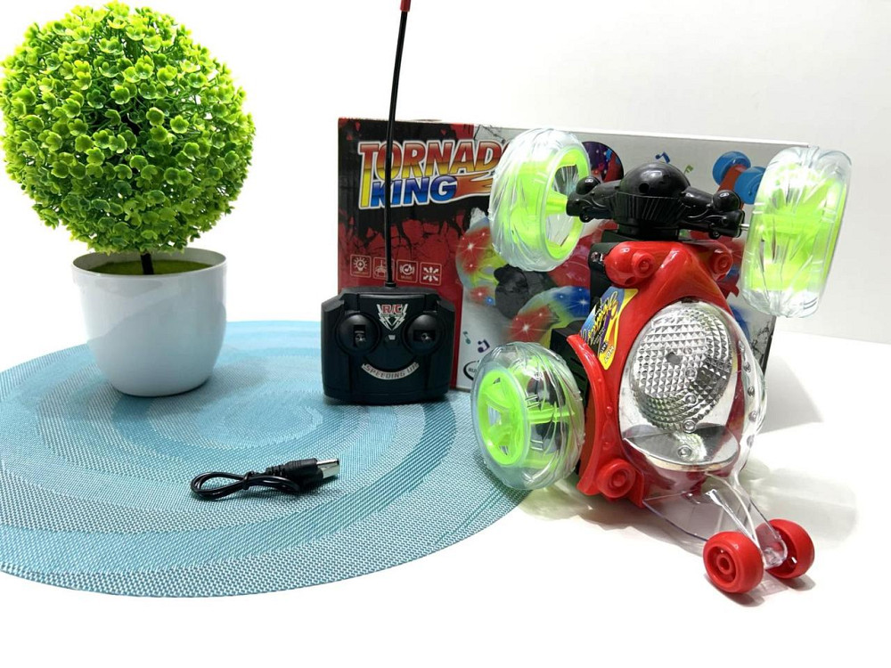 Машина Перевертень трюкова радіокерована зі колесами, що світяться, 18 см Червона (3048) Чернігів - фото 4