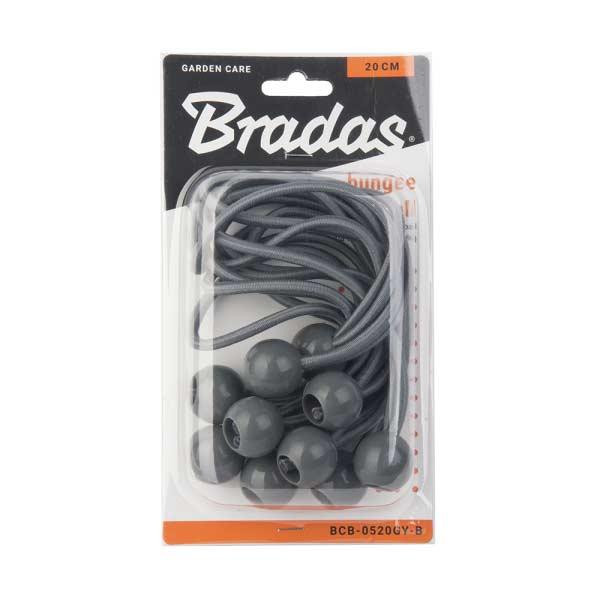 Петля еластична гумова з кулькою 20см х 10шт. BUNGEE CORD BALL, BCB-0520GY-B Київ - фото 2