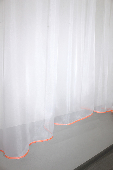 Кухонная гардина VR-Textil № 036к арка белый с персиковым 280х170 см (52-0399) Киев - изображение 5