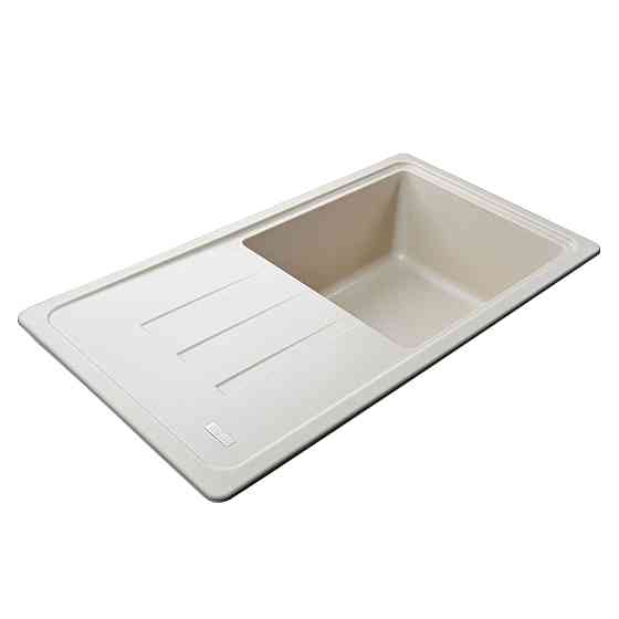 Гранітна мийка Globus Lux LUGANO слонова кiстка 780х435мм Київ