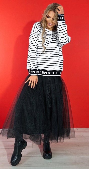 Свитер в полоску с красивыми резинками (42-46) Киев - изображение 3