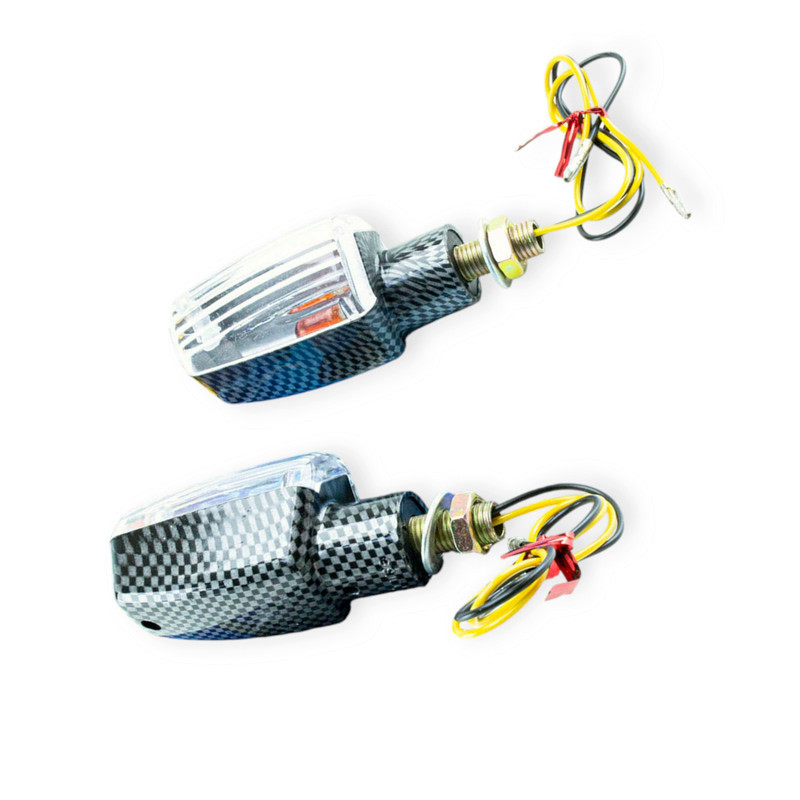 Поворот гробик карбон 2шт (на блистере) мото Мукачево - изображение 1