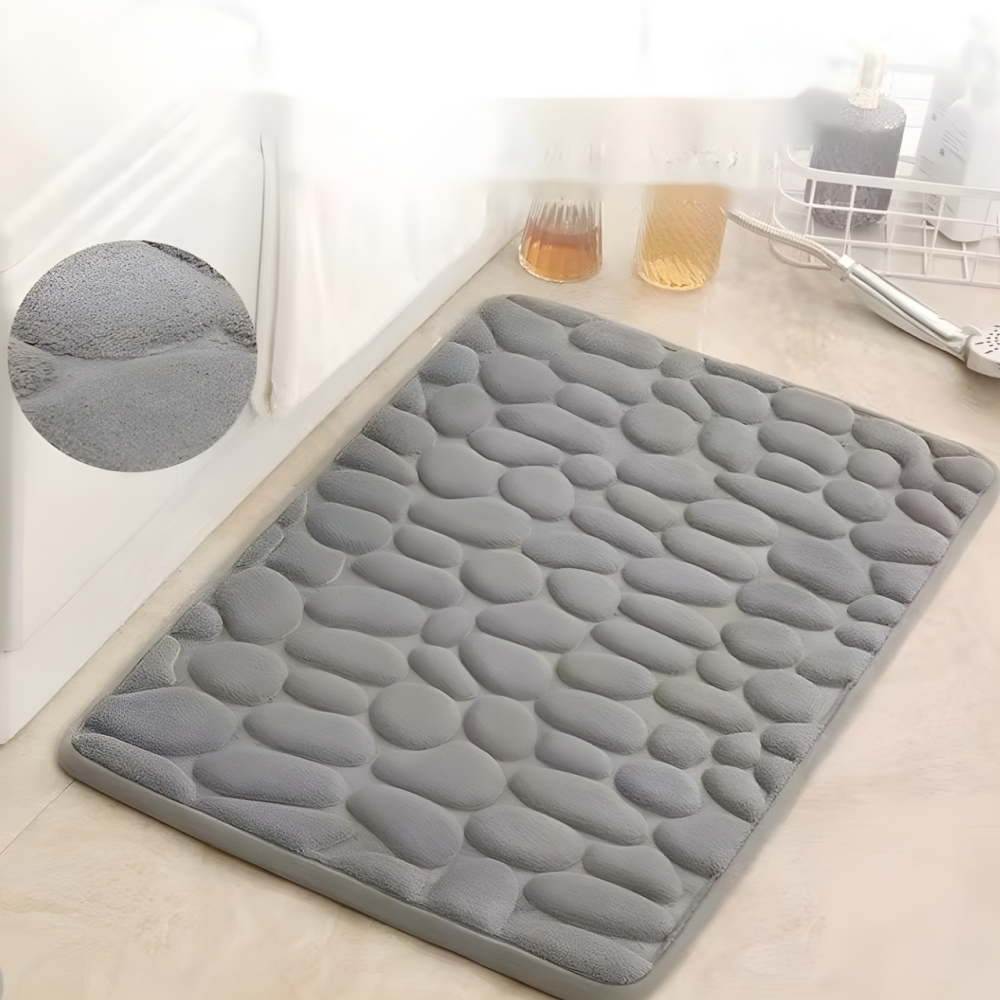 Набір килимків у ванну кімнату та туалет, комплект для ванни та унітазу, з ефектом пам'яті, протиковзкі у ванну, сірий Кам'янець-Подільський - фото 2