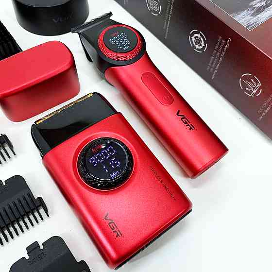 Акумуляторна машинка-тример для стрижки волосся VGR, Електромашинка для стрижки Тример скронь BV-76 Івано-Франківськ