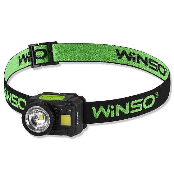 Фонарь налобный Winso Pro 550Lm, 5W CREE XPG+COB, 1200mAh/3xAAA, с сенсором белый/красный Львов