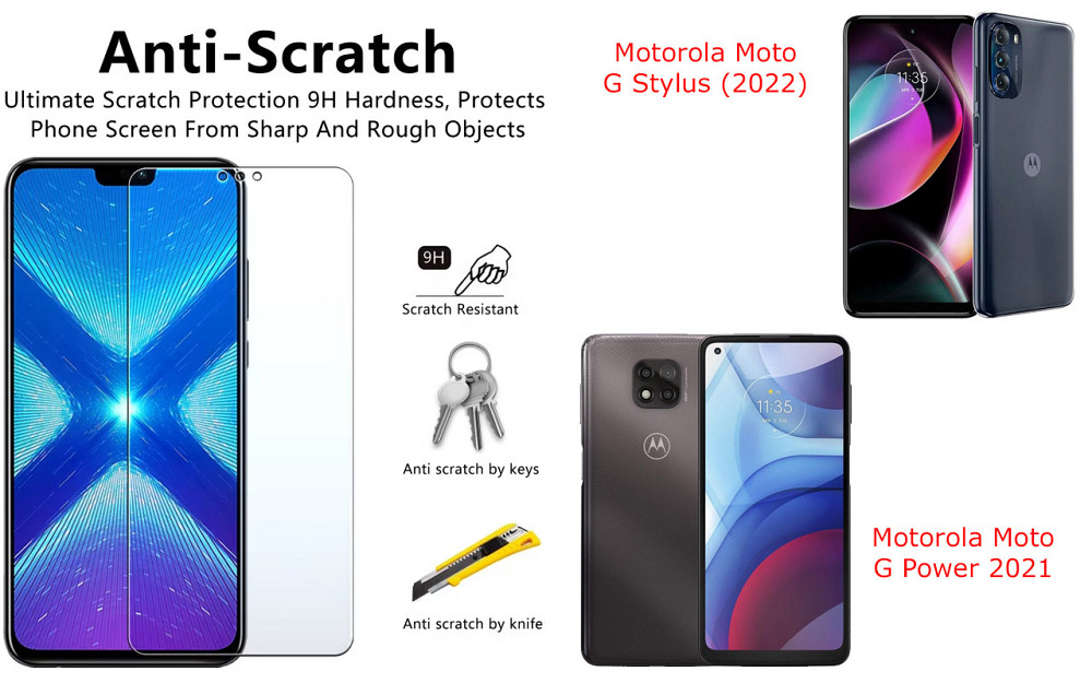 Захисне скло NeoGlass для Motorola Moto G Stylus (2022), G Power 2021 – надпрозоре та стійке Київ - фото 1