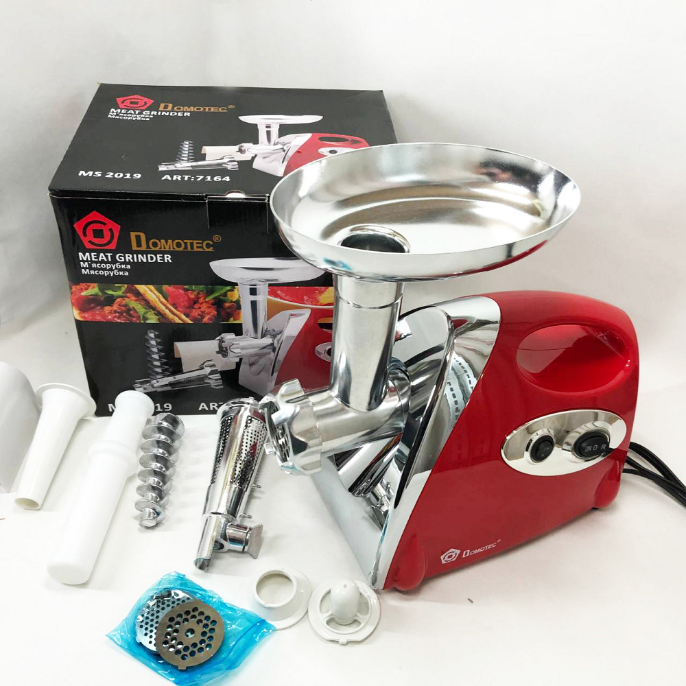 Електром'ясорубка соковижималка для томатів Domotec, М'ясорубка-шатковка-терка, М'ясорубка металева QB-14 Львів - фото 6