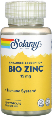Био цинк хелатная форма Solaray Bio Zinc 100 капсул Киев