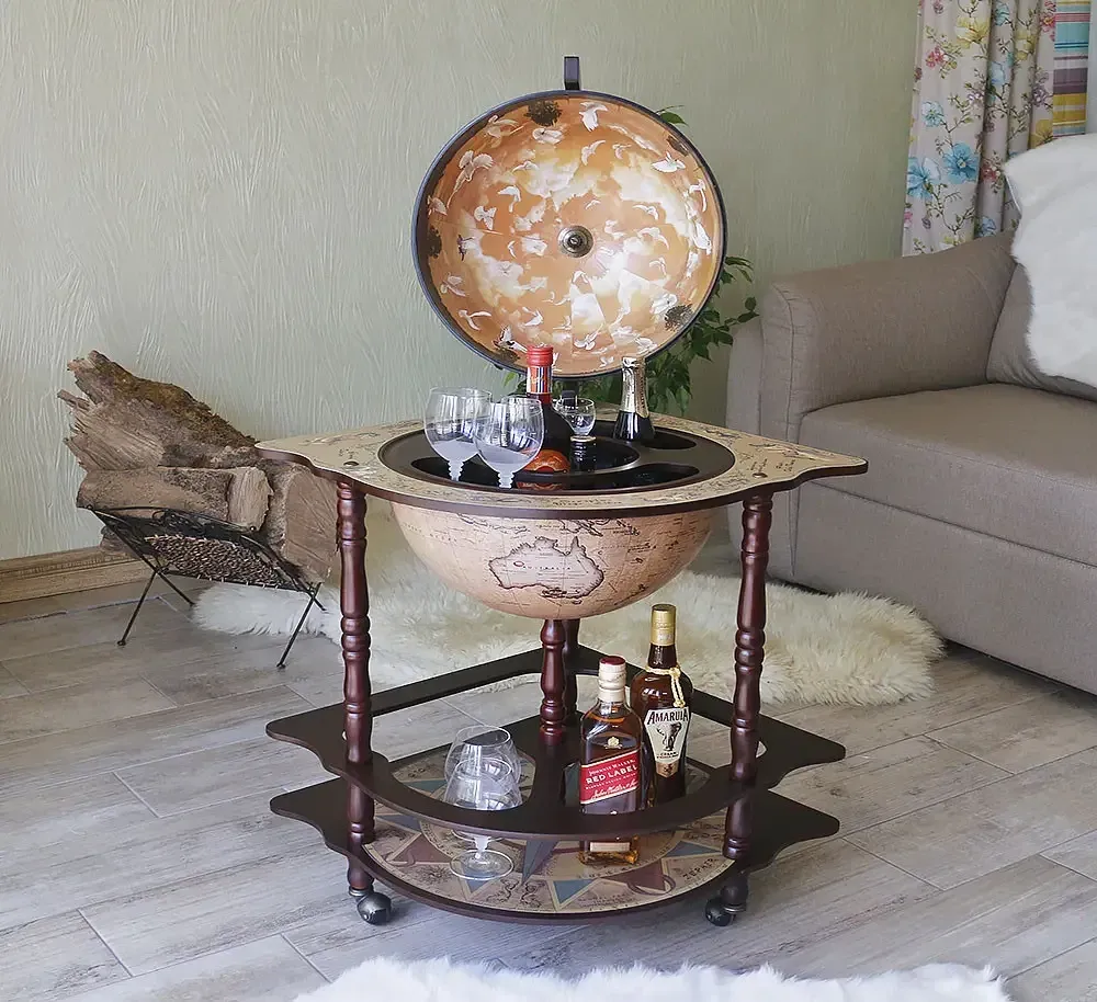 Глобус бар кутовий Зодіак кремовий сфера 42 см Гранд Презент mastersem Київ - фото 1