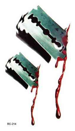 Хелловін тату Лезо 10 на 6 см різнобарвний Київ