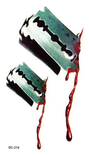 Хелловін тату Лезо 10 на 6 см різнобарвний Київ - фото 2