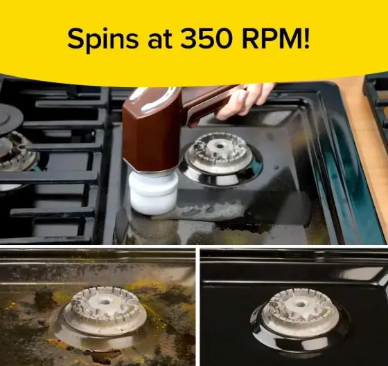 Беспроводная электрическая щетка для уборки и мойки посуды с 5 сменными насадками, USB зарядка Коломия