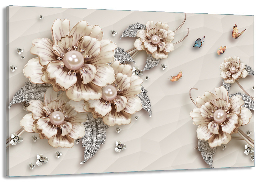 Картина полотно у вітальню / спальню  Квіти    MLP_313 ( 60х30см ) 70x140 см Київ - фото 1