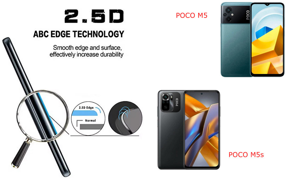 Захисне скло ArmorGlass для POCO M5, POCO M5s – стійке до подряпин та ударів Київ - фото 2