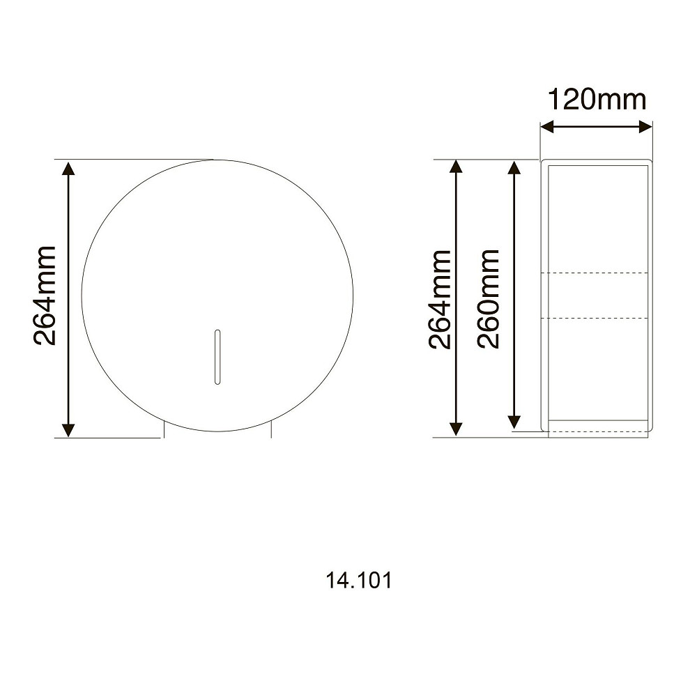 Диспенсер для туалетного паперу HOTEC 14.101 Stainless Steel Луцьк - фото 8